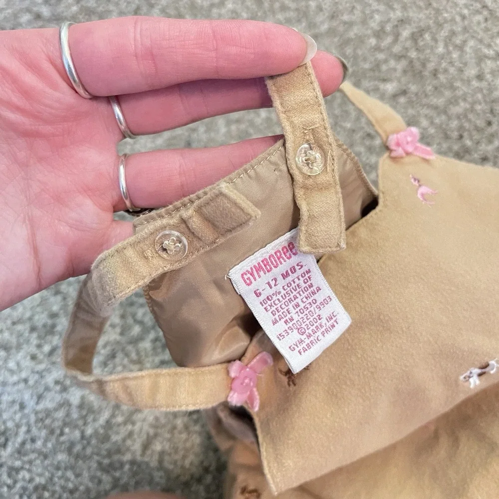 GYMBOREE 2002 Y2K Baby Girl Outfit 6-12 months Vintage 2pc set Dogs Puppy Poodle